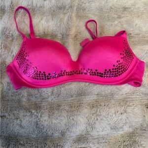 Victoria's Secret Hot Pink Sequin Bra
